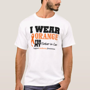 Camiseta Leucemia eu visto a laranja para meu sogro