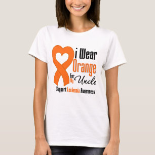 Camiseta Leucemia eu visto a laranja para meu tio
