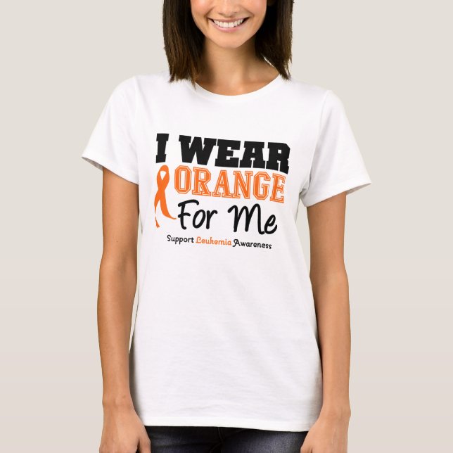Camiseta Leucemia eu visto a laranja para mim (Frente)