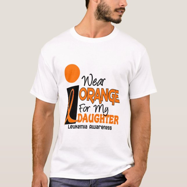 Camiseta Leucemia EU VISTO a LARANJA PARA MINHA FILHA 9 (Frente)