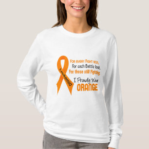 Camiseta Leucemia Eu Visto Orgulhosamente Laranja