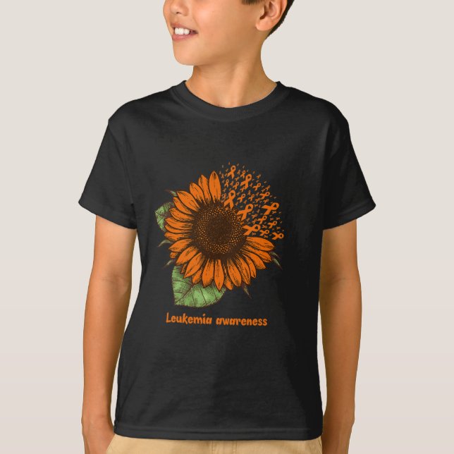 Camiseta Leucemia laranja conscientização da dádiva de gira (Frente)