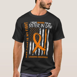 Camiseta Leucemia Laranja Irmã De Consciência Do Cancer Em