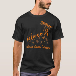 Camiseta Leucemia, libélula guerreira do Cancer acredita na