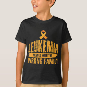 Camiseta Leucemia Mensada Com Leucemia De Suporte Familiar