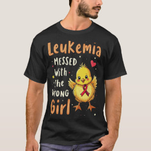 Camiseta Leucemia Mensurada Errada Pintinho Garota Leucemia