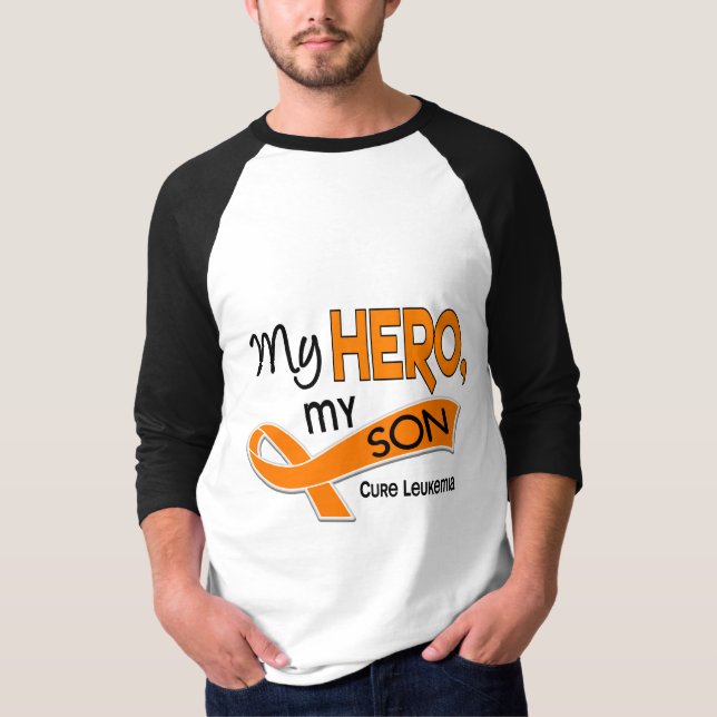 Camiseta Leucemia MEU HERÓI MEU FILHO 42 (Frente)