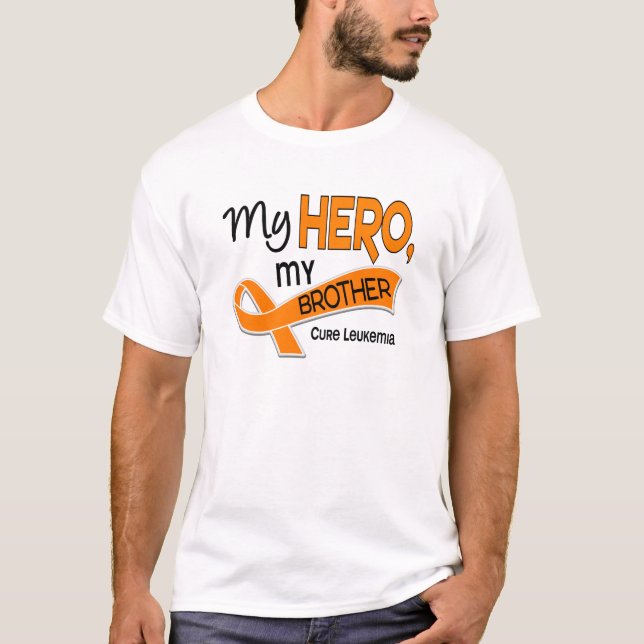 Camiseta Leucemia MEU HERÓI MEU IRMÃO 42 (Frente)