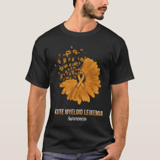 Camiseta Leucemia Mieloide Aguda Consciência Laranja Flo de