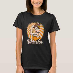Camiseta Leucemia Mulher Guerreira Laranja Leucemia A