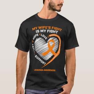 Camiseta Leucemia Sensibilização Esposa Marido Leucemia