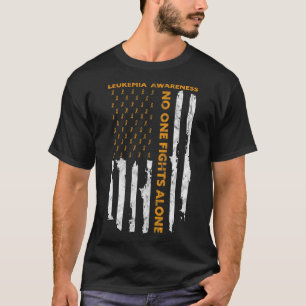 Camiseta Leucemia Sensibilização Mês Bandeira Americana Sou