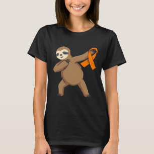 Camiseta Leucemia Sensibilização Mês Laranja Fita Dabbing S