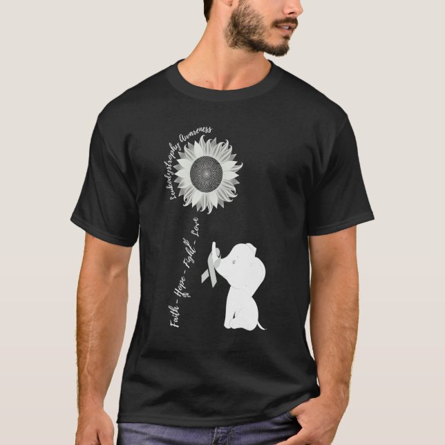 Camiseta Leucodistrofia Sensibilização Cérebro Doença Relac (Frente)