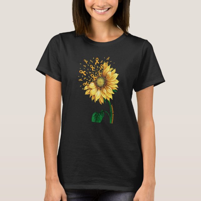Camiseta LEUKEMIA Awareness Sunflower   (Frente)