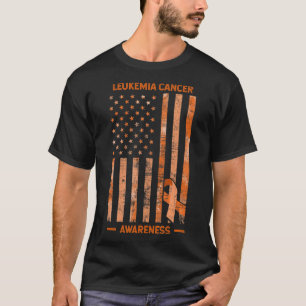 Camiseta Leukemia Awareness USA Flag Gift Leukemia