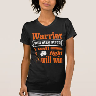 Camiseta Leukemia, Cancer Guerreiro... Vou ficar forte.