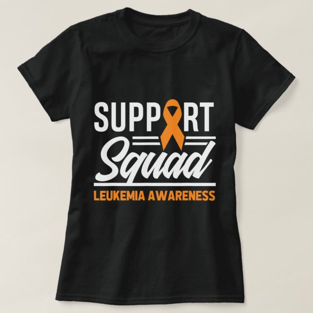 Camiseta Leukemia Warrior Support Squad Leukemia Cancer Awa (Frente do Design)