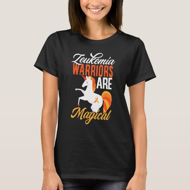 Camiseta Leukemia Warriors Are Magical Leukemia Unicorn Ora (Frente)