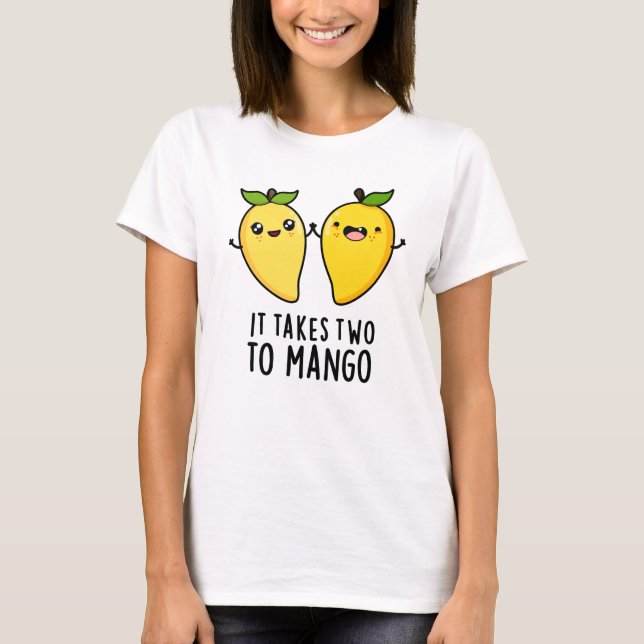 Camiseta Leva Dois Para Mango Engraçado Dançando Fruta (Frente)