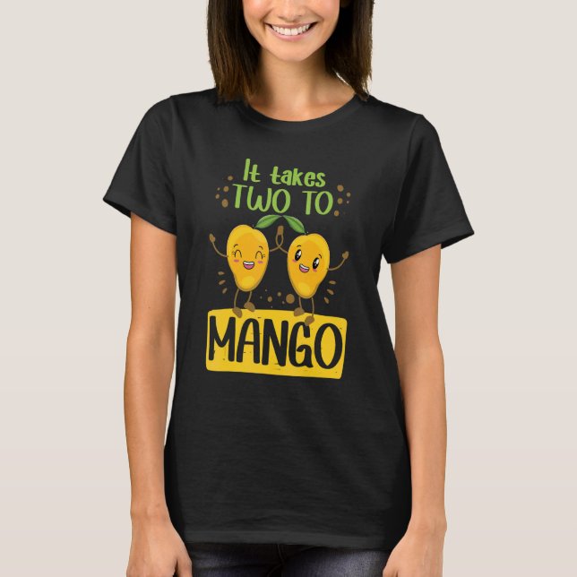 Camiseta Leva Dois Para Mango Mulheres Mangoas Amor (Frente)
