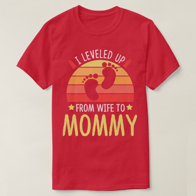Camiseta Levada Da Esposa Para A Mamãe Futuro Grávida Mãe (Frente do Design)