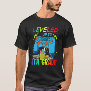 Camiseta Levado Até 4° Ano De Volta Ao Jogo De Vídeo Da Esc