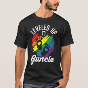Camiseta Levado Até Guncle Rainbow Proud Gay Tio Lgbt
