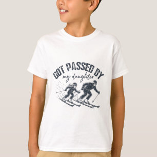 Camiseta Levado De Pé Por Minha Filha Pai Engraçado De Esqu