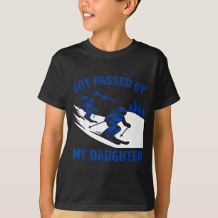 Camiseta Levado Pelo Pé Por Minha Filha Pai Esquiador Engra