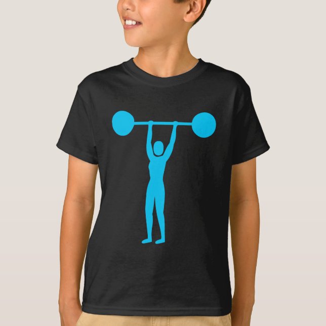 Camiseta Levantamento de Peso 02 - Azul Céu (Frente)