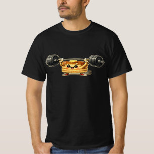 Camiseta Levantamento de Peso de Panqueca Kawaii Academia d
