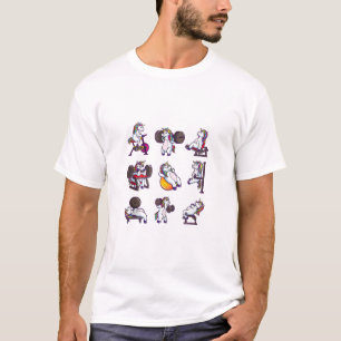 Camiseta Levantamento de peso de unicórnio academia de musc