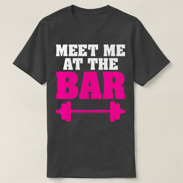 Camiseta Levantamento De Peso Me Encontra No Bar Barbell Wo (Frente do Design)