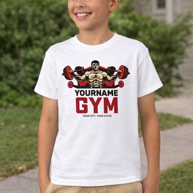 Camiseta Levantamento do peso da GYM inicial da Malhação do (Criador carregado)