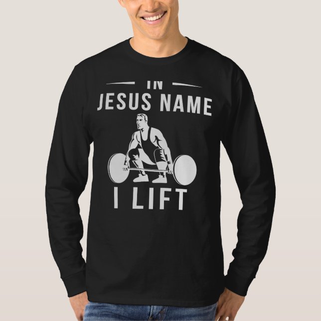 Camiseta Levantamento Justo: Em Nome De Jesus Eu Toco Levan (Frente)