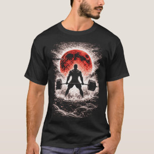 Camiseta Levantamento terra em Red Moon - Arte Marcial Japo
