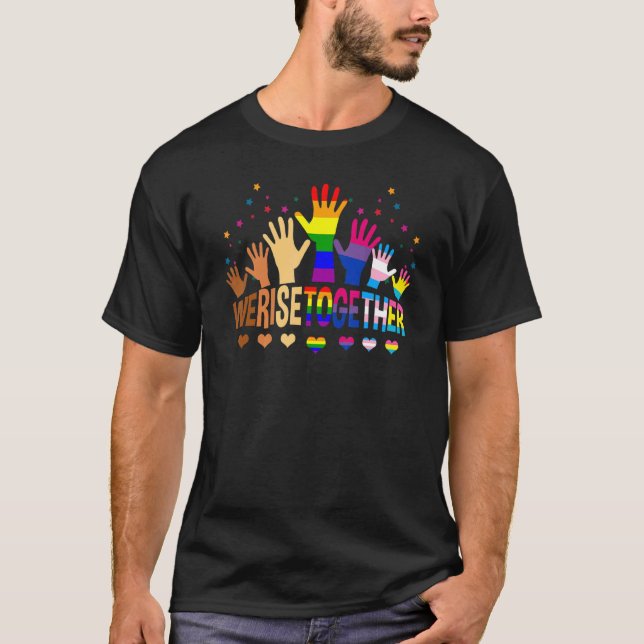Camiseta Levantamos Juntos Lgbt Q Orgulho Justiça Social Ig (Frente)