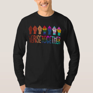 Camiseta Levantamos Juntos O Orgulho Lgbt-Q Da Justiça Soci