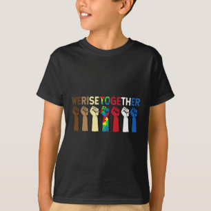 Camiseta Levantamos Juntos Quebra-cabeça Inspiração Autismo