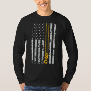 Camiseta Levantando Gancho Thin American Flag Operador