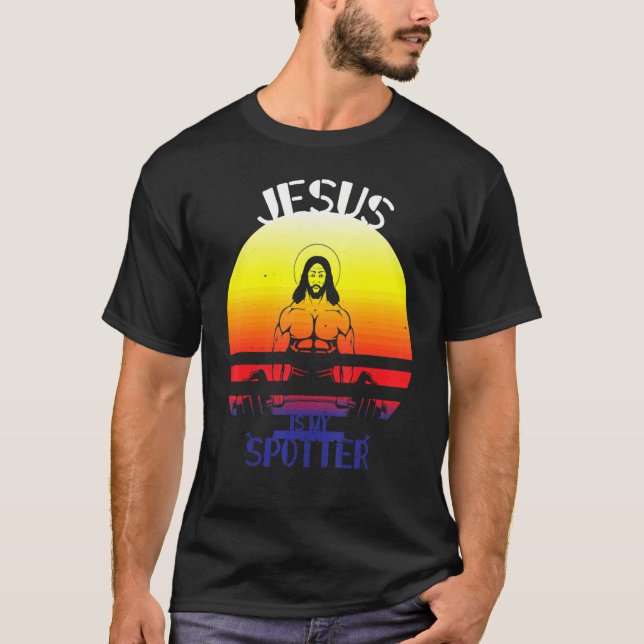 Camiseta Levantando O Peso Que Jesus É O Meu Ataque De Giro (Frente)