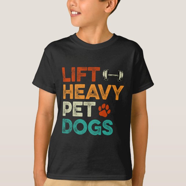 Camiseta Levantar Cães Pesados De Pet Cães De Gym Workout P (Frente)