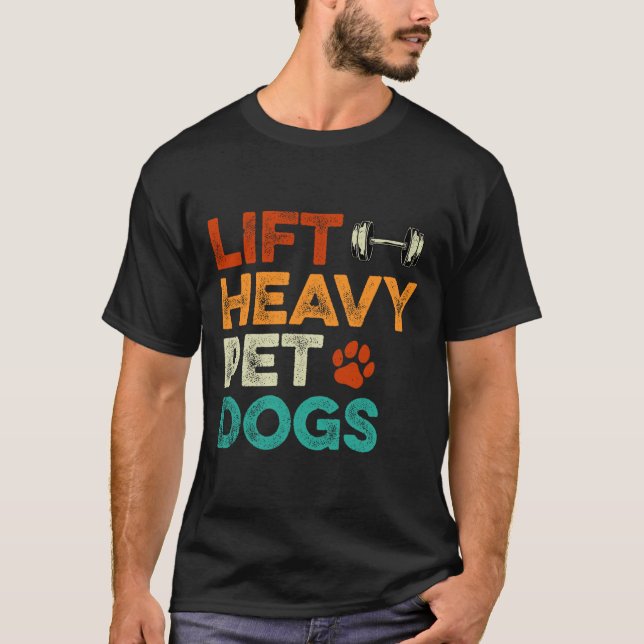 Camiseta Levantar Cães Pesados De Pet Cães De Gym Workout P (Frente)