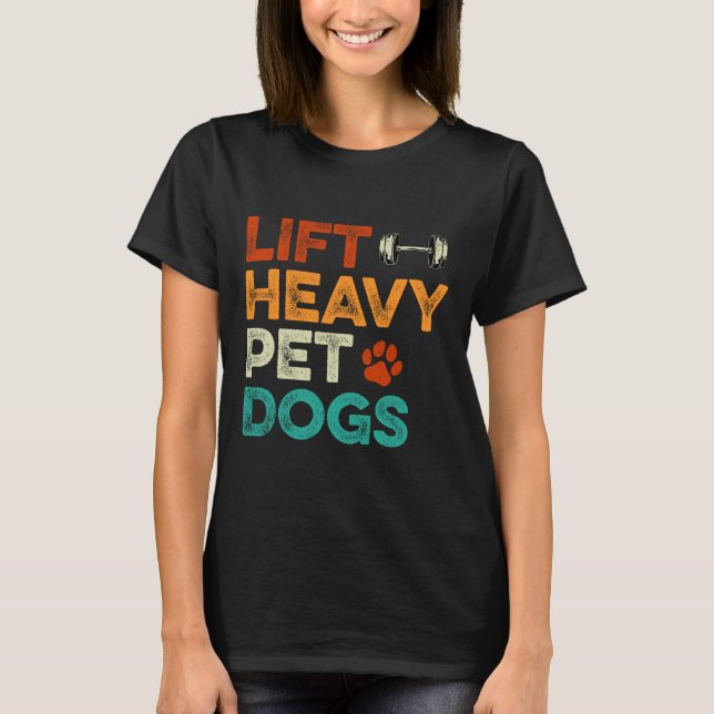Camiseta Levantar Cães Pesados De Pet Cães De Gym Workout P (Frente)