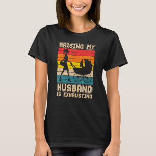 Camiseta Levantar Meu Marido Está Escavando Esposa Sarcásti