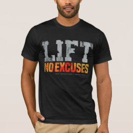 CAMISETA LEVANTAR O TRABALHO DE GYM SEM EXCUSSÕES