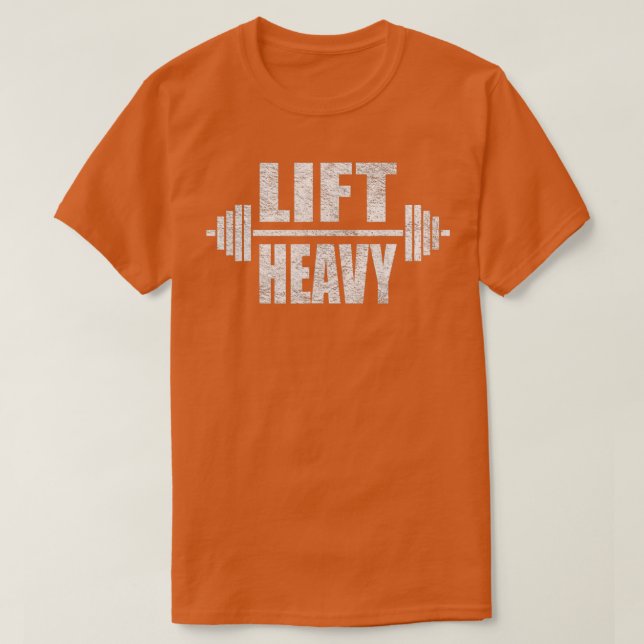 CAMISETA LEVANTAR PESO PESADO DA BARBELL LEVANTANDO O TRABA (Frente do Design)