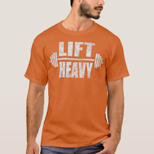 CAMISETA LEVANTAR PESO PESADO DA BARBELL LEVANTANDO O TRABA
