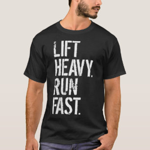 Camiseta Levante a força de execução rapidamente